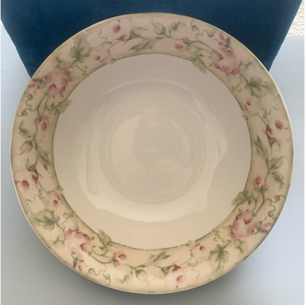 222 Fifth Savannah Cheri Blum 10 1/2" Round Vegetable Serving Porcelain Dish